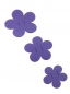 Preview: Filz-Blumen-Set 9er zum Einfädeln 6 lila